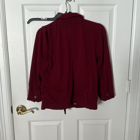 J Crew burgundy Blazer Tailored Suit Jacket with gold button size small - Picture 4 of 4